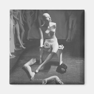 Mannequin with leg and arm removed magnet