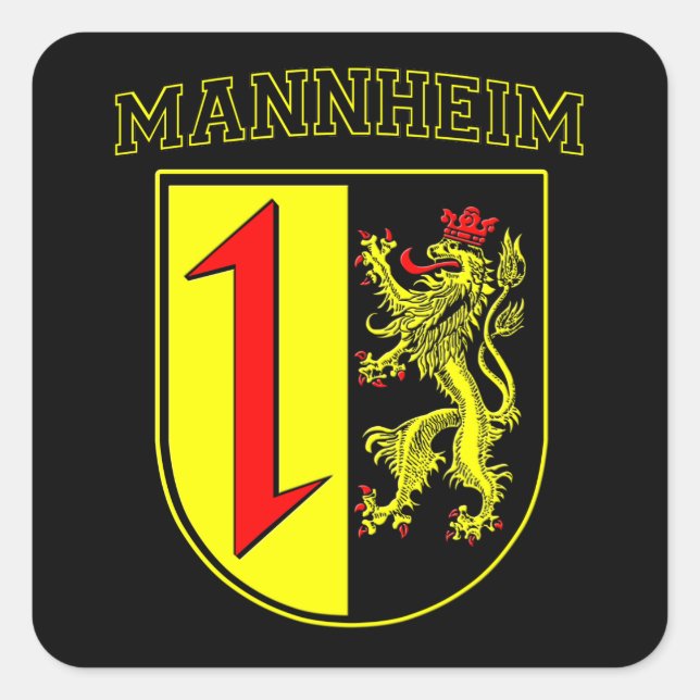 Mannheim Coat/Crest Square Sticker (Front)