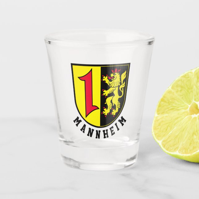 Mannheim coat of Arms Shot Glass (Front)