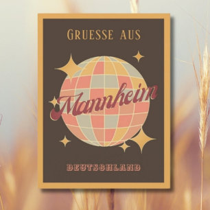 Mannheim Deutschland Retro Vintage Postcard