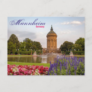 Mannheim Germany Tower Scenic Postcard