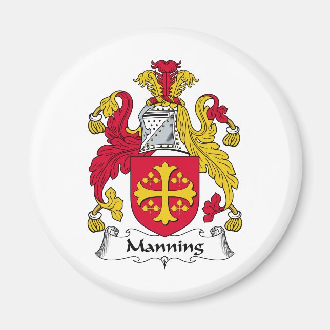 Manning Family Crest Magnet (Front)