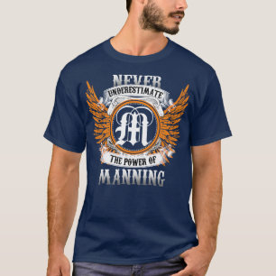 Manning Name Shirt Never Underestimate The Power O