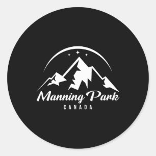 Manning Park Canada Ski Resort Skiing Snowboarding Classic Round Sticker