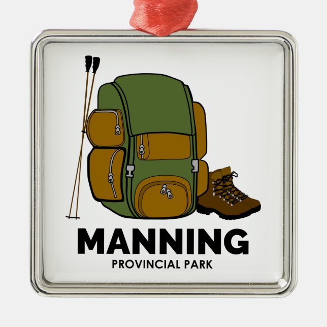 Manning Provincial Park Backpack Metal Ornament (Front)