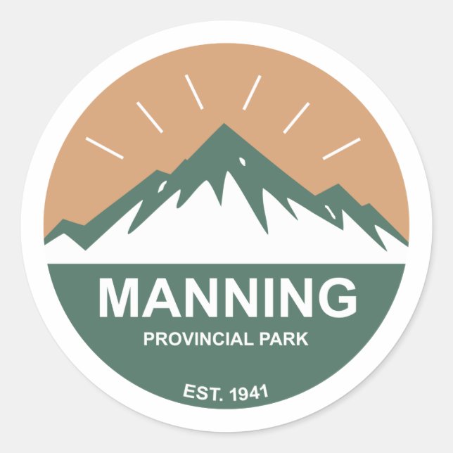 Manning Provincial Park Classic Round Sticker (Front)