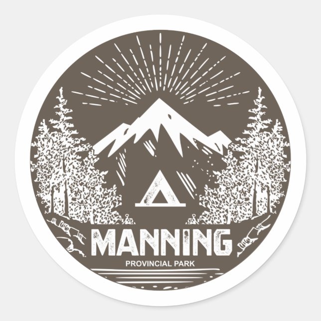Manning Provincial Park Classic Round Sticker (Front)