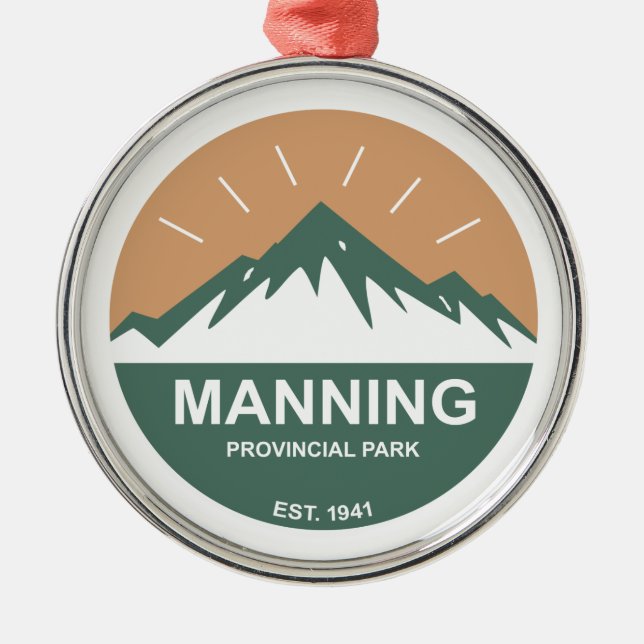 Manning Provincial Park Metal Ornament (Front)