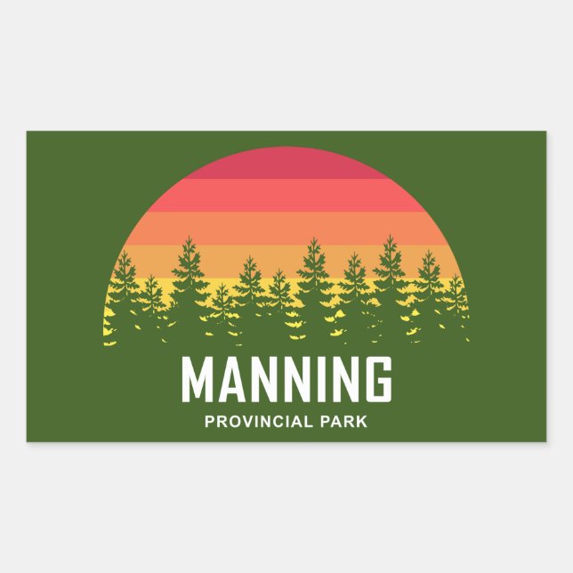 Manning Provincial Park Rectangular Sticker (Front)