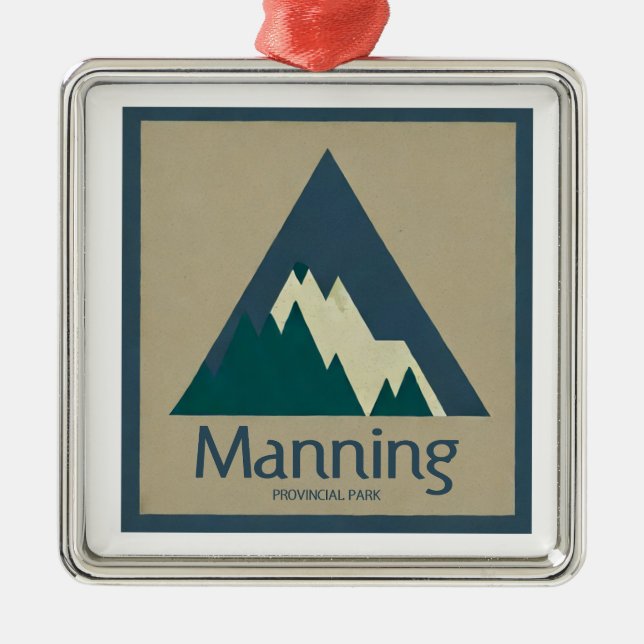Manning Provincial Park Rustic Metal Ornament (Front)