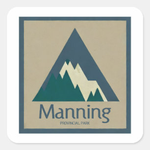 Manning Provincial Park Rustic Square Sticker