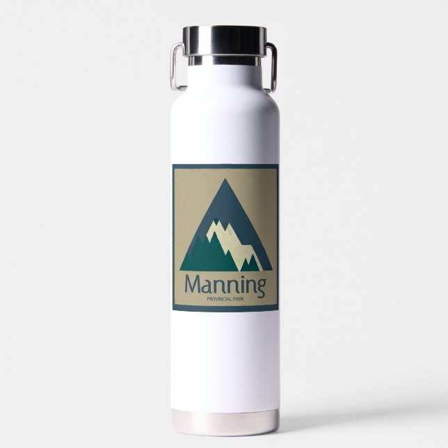 Manning Provincial Park Rustic Water Bottle (Front)