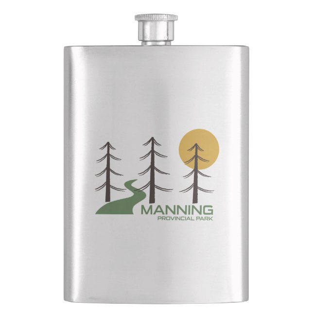 Manning Provincial Park Trail Hip Flask (Front)