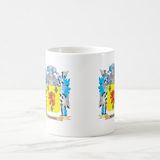 Mannix Coat of Arms - Family Crest Coffee Mug (Center)
