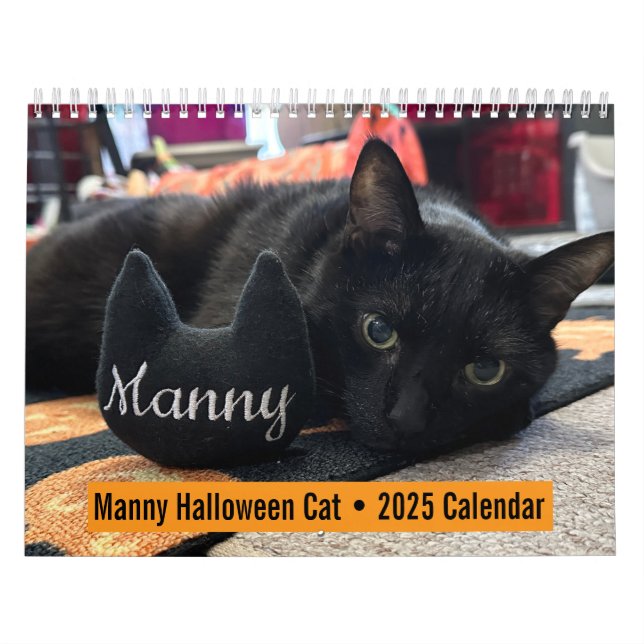 Manny Halloween Cat 2025 Calendar (Cover)