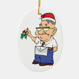 Manny The Mason Ceramic Ornament
