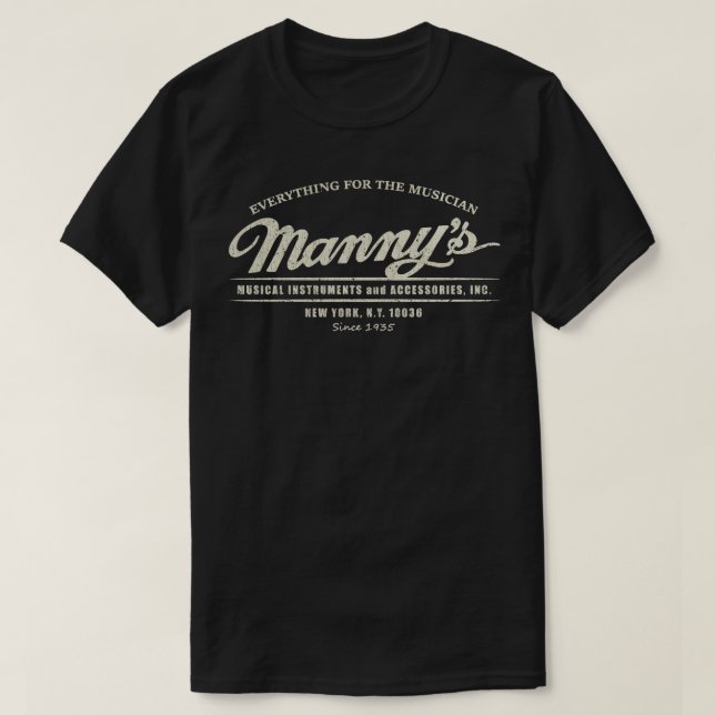 Mannys Music 1935 Vintage T-Shirt (Design Front)