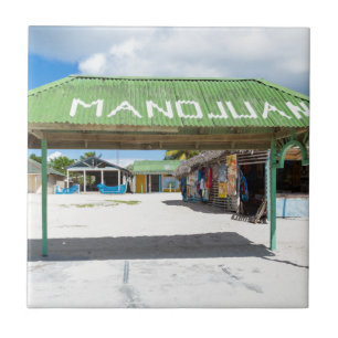 Mano Juan village in Saona Domenican Republic Ceramic Tile
