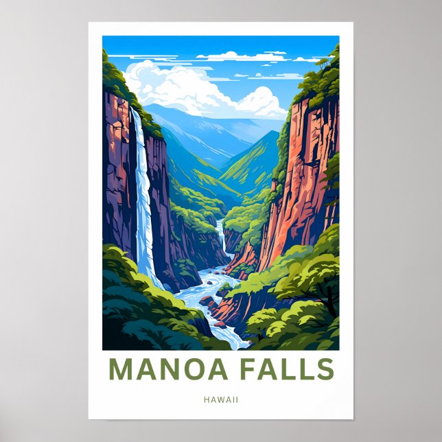 Manoa Falls Hawaii Travel Print (Front)