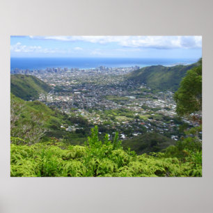 Manoa Valley to Waikiki Poster