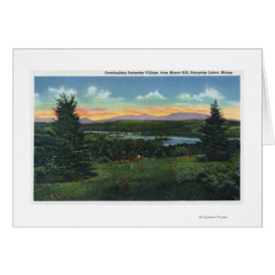 Manor Hill Overlooking Rangeley Village Scene