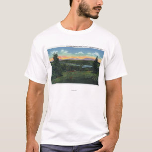 Manor Hill Overlooking Rangeley Village Scene T-Shirt
