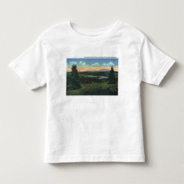 Manor Hill Overlooking Rangeley Village Scene Toddler T-Shirt (Front)