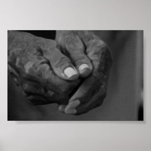 Manos envejecidas Original Atwork Oils Impresiones Poster (Front)