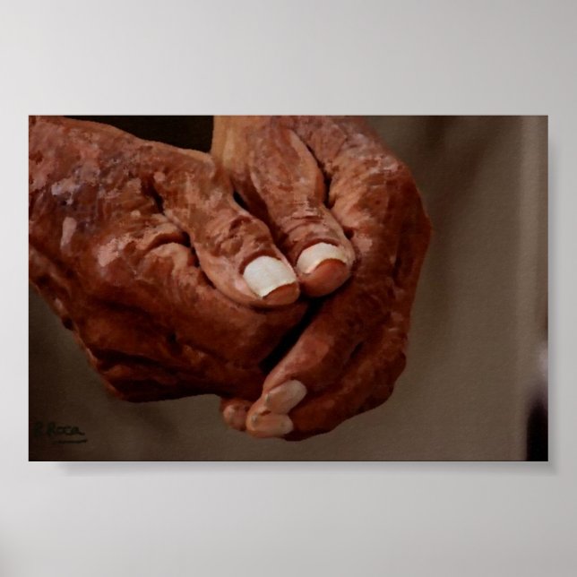 Manos envejecidas Original Oils Atwork Impresiones Poster (Front)