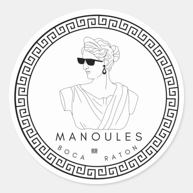 Manoules Round 3" Stickers - Sheet of 6 (Front)