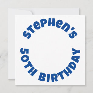 Man's 50th Birthday Photo Holiday Card