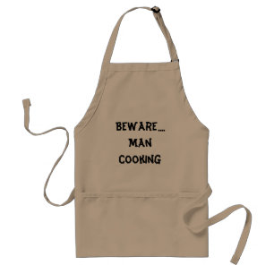 Man's Apron - Beware....Man Cooking