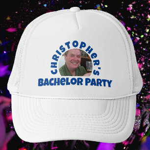 Man's Bachelor Party Photo Trucker Hat