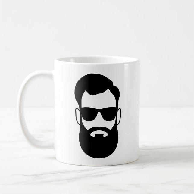 Man's Beard and Sunglasses Mug (Left)