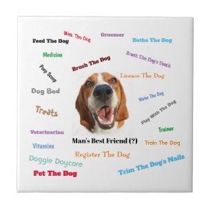 Man's Best Friend (?) Ceramic Tile