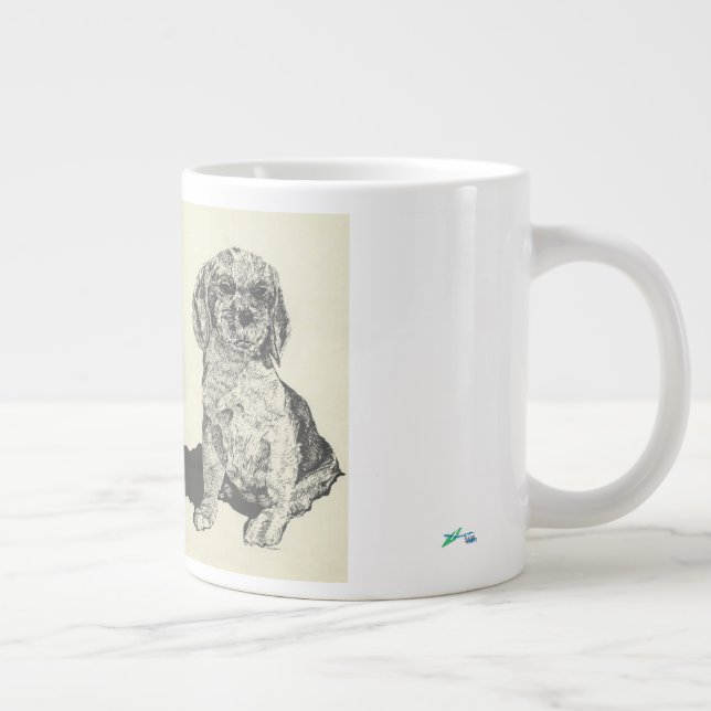 Mans Best Friend  Cocker Spaniel Large Coffee Mug (Right)