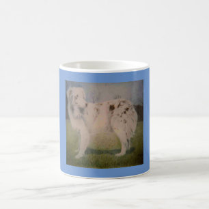 Man's best friend poses for his animal portrait c coffee mug