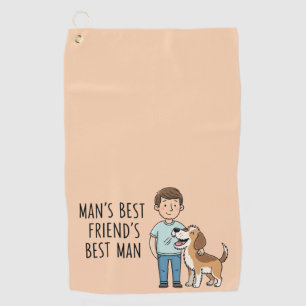 Man's Best Friend's Man Dog Dad Father's Day Golf Towel