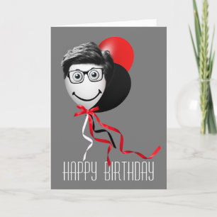 Man's Birthday Balloons Card