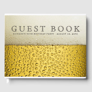 Mans Birthday Party Guest Book