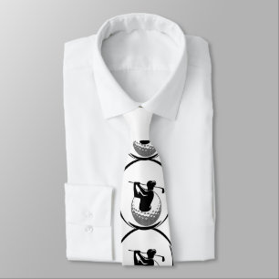 Man's Golf swing & Golf ball Tie