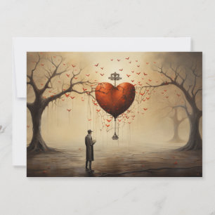Man's Heart: Write your letter - Valentine Card