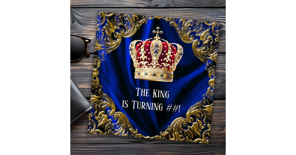 Kings Invitation Sign Mans Royal King Birthday Party Invitation | Zazzle