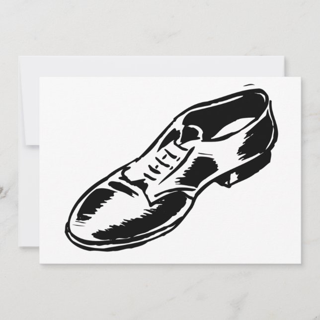Mans Shoe Invitations (Front)