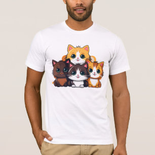 man's t-shirt with cat imprinted