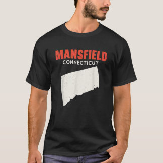 Mansfield Connecticut USA State America Travel Con T-Shirt