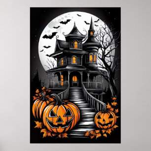 Mansion of Shadows, A Haunting Halloween Poster