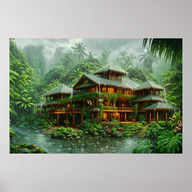 Mansion of the Tropical Rainforest Poster (Front)