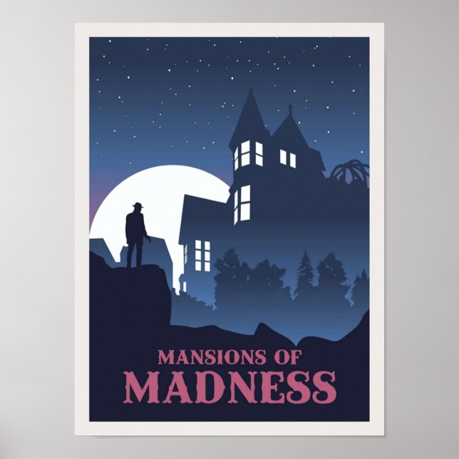 Mansions of Madness Board Game Minimalist Travel S Poster (Front)