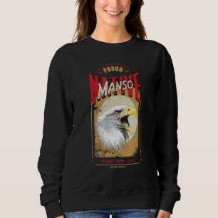 Manso Native American Eagle Spirit Vintage Honor Sweatshirt